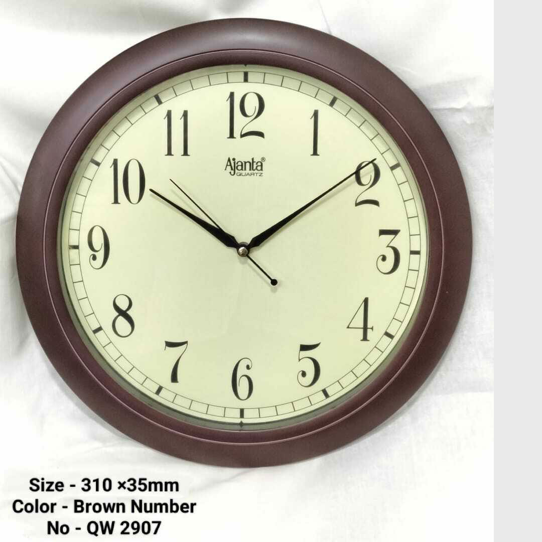 AJANTA WALL CLOCK MADE IN INDIA BROWN NUMBER M N0-2907