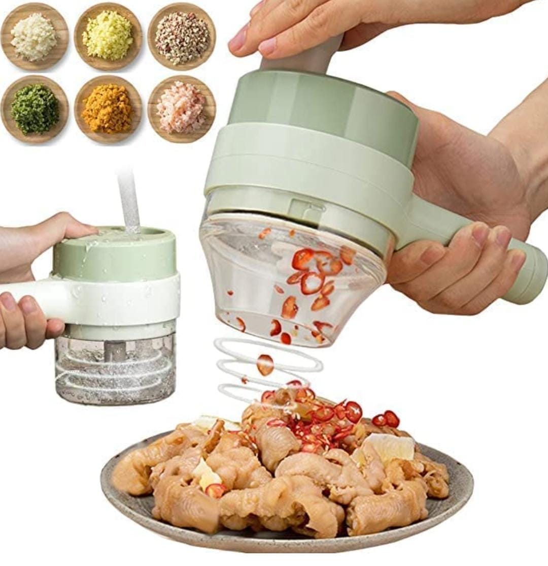 ELECTRIC VEGETABLE CUTTER SET 4-IN-1