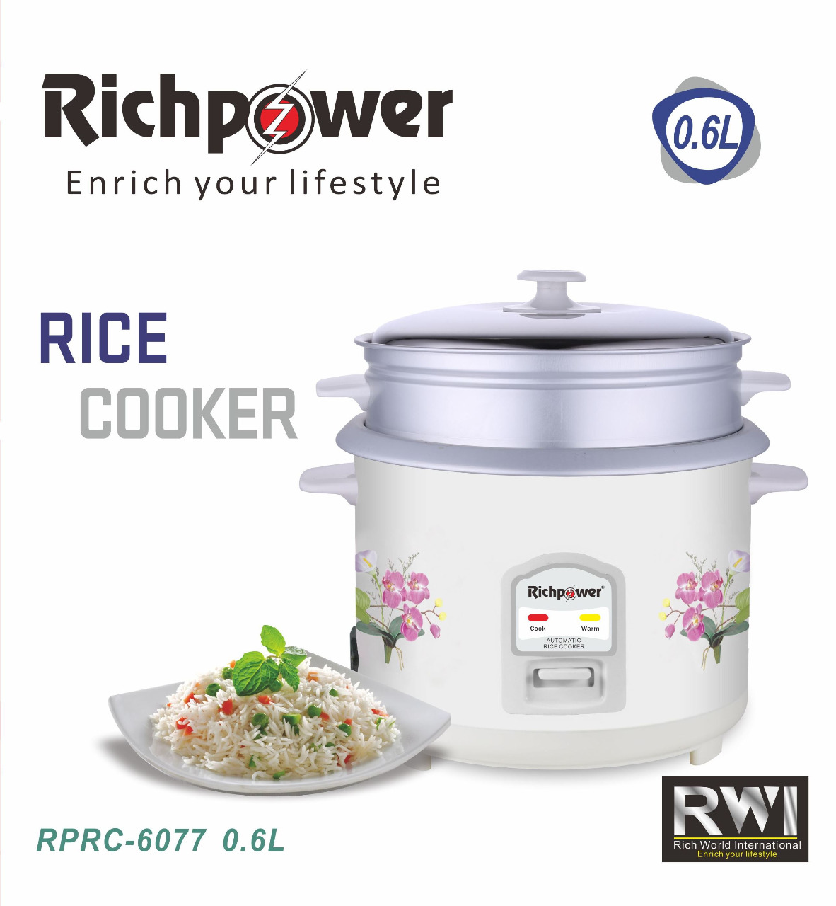 RICHPOWER BRAND RICE COOKER RPRC-6077  0.6L
