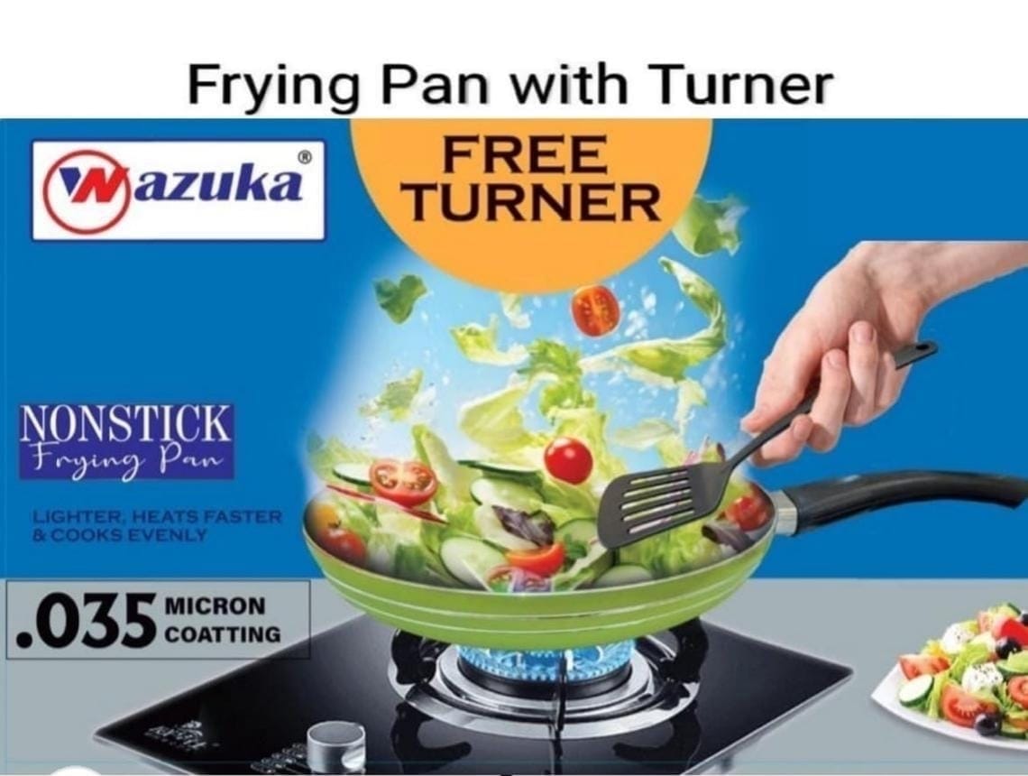 WAZUKA NONSTICK FRYING PAN WITH FREE TURNER 28 CM