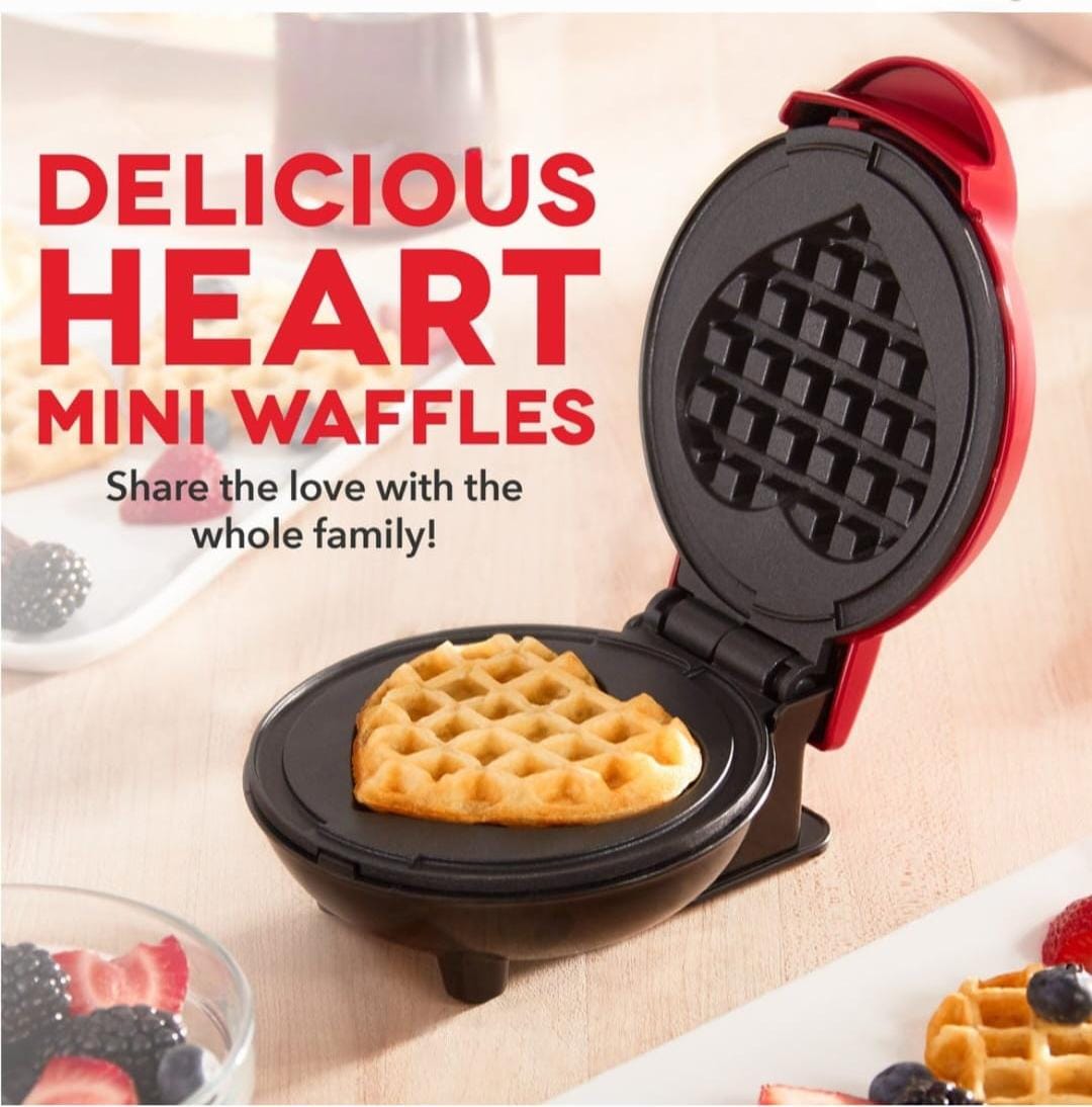 HEART MINI WAFFLE MAKER